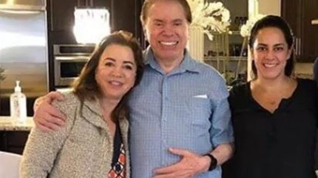 Foto de Silvia Abravanel, Silvio Santos e Íris Abravanel