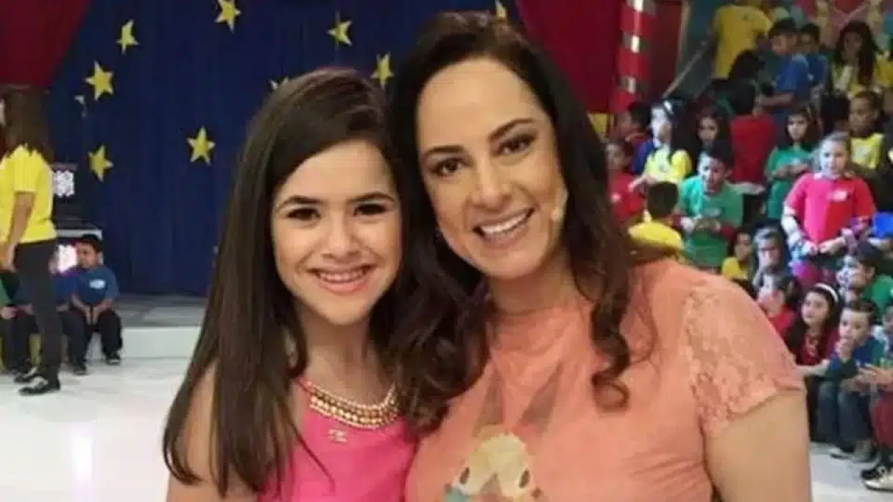 Foto de Silvia Abravanel e Maisa no SBT