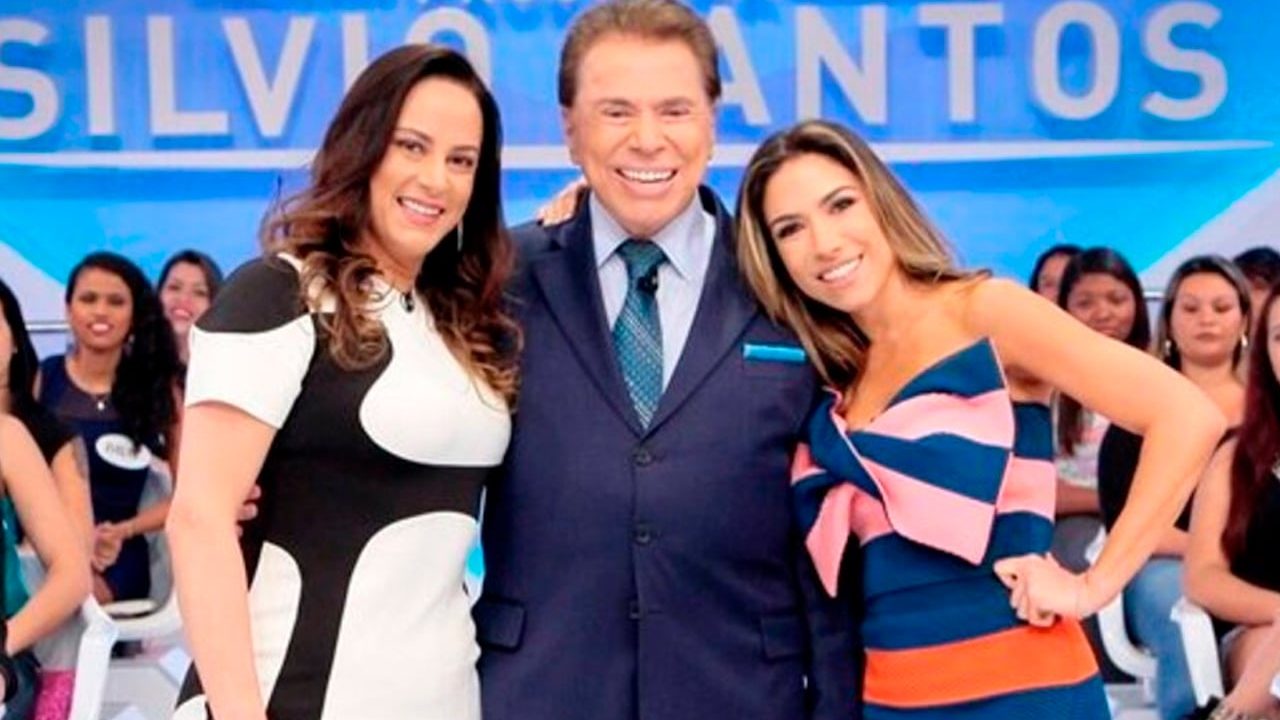 Silvia Abravanel, Silvio Santos e Patrícia Abravanel no Programa Silvio Santos