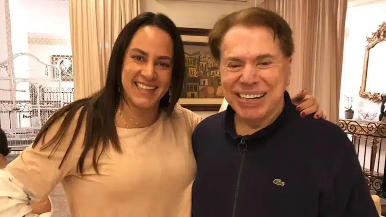 Foto de Silvia Abravanel e Silvio Santos