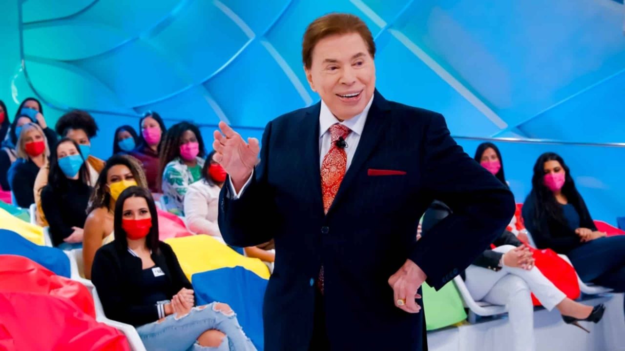 Foto de Silvio Santos em programa no SBT