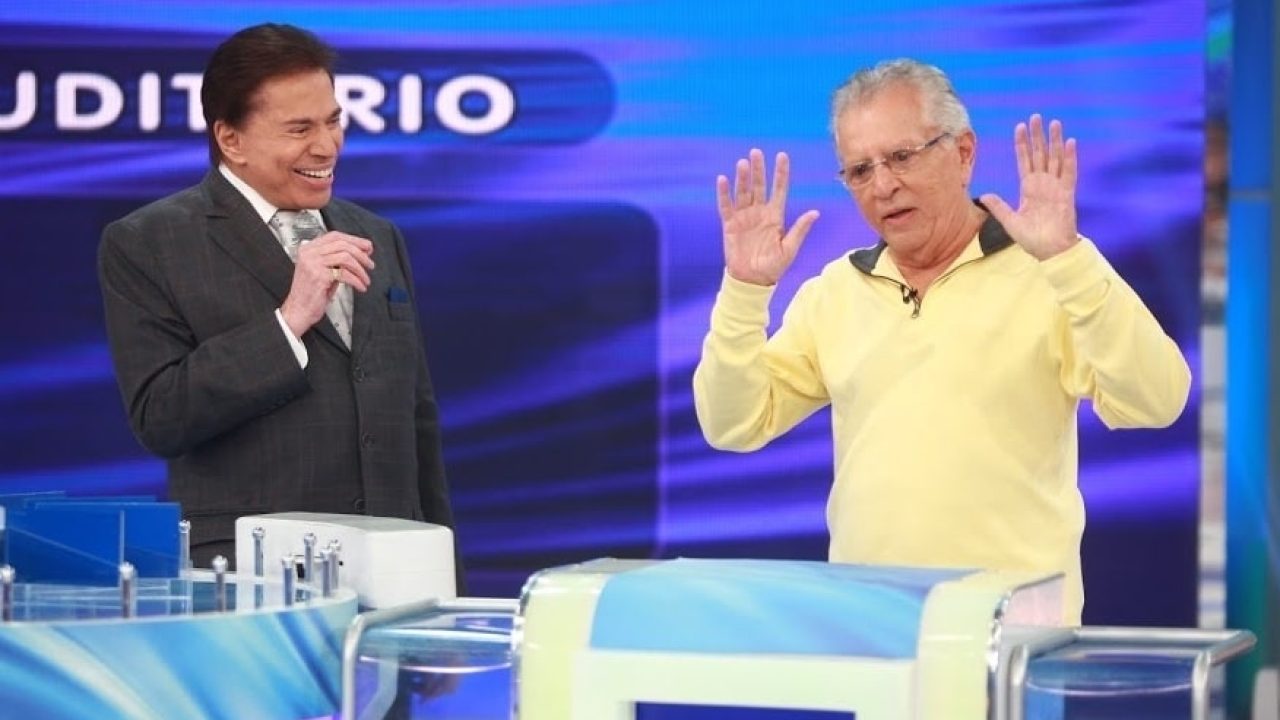 Foto de Silvio Santos e Carlos Alberto de Nóbrega