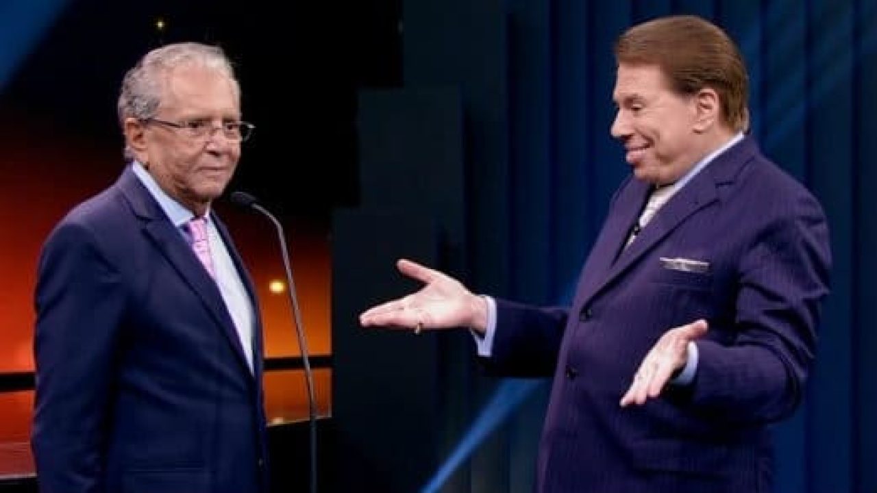 Foto de Silvio Santos e Carlos Alberto