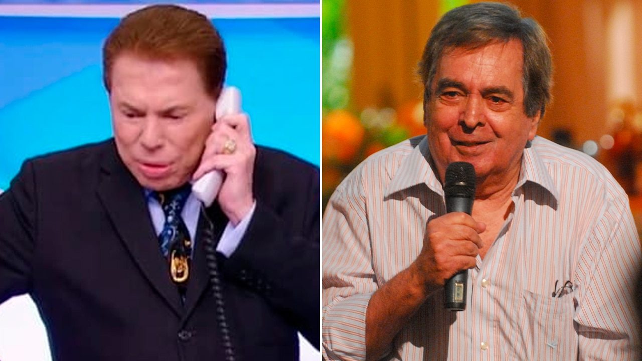 Montagem com as fotos de Silvio Santos e Benedito Ruy Barbosa, autor de Pantanal