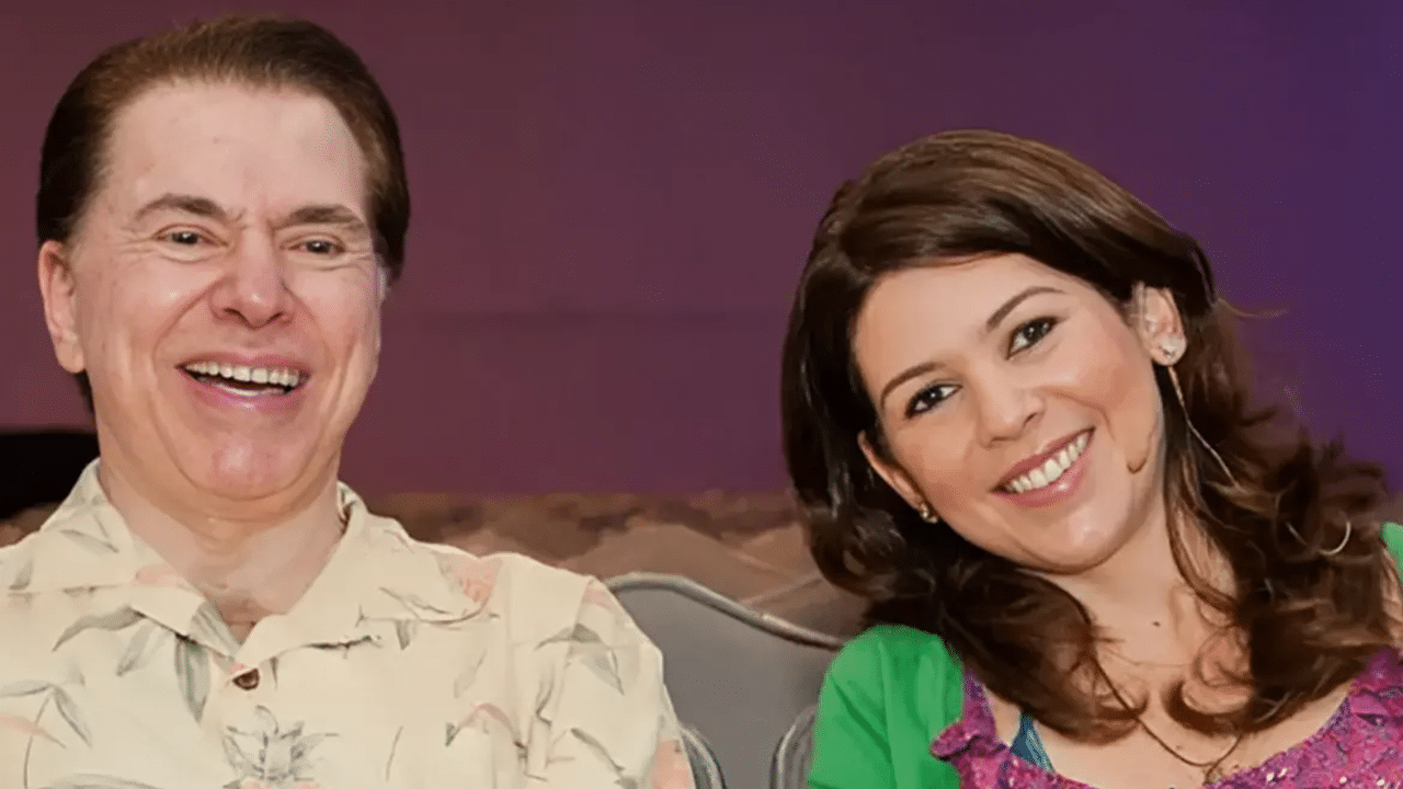 Imagem com foto de Silvio Santos e Daniela Beyruti