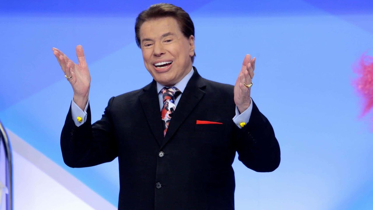 O apresentador Silvio Santos em uma das gravações de seu programa no SBT