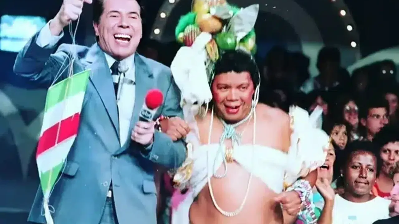 Foto de Roque e Silvio Santos