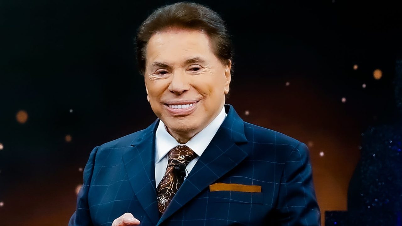 Foto do apresentador Silvio Santos no Troféu Imprensa