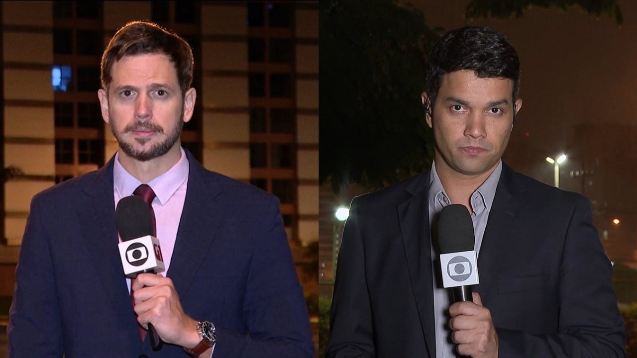 Vinícius Leal e Welington Valadão protagonizaram vídeo com piadas de duplo sentido (foto: Reprodução/TV Globo)