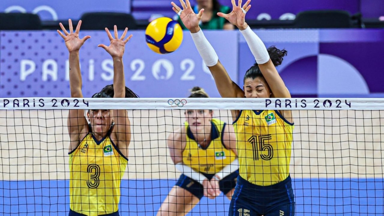 Foto do Vôlei feminino do Brasil na Olimpíada de Paris