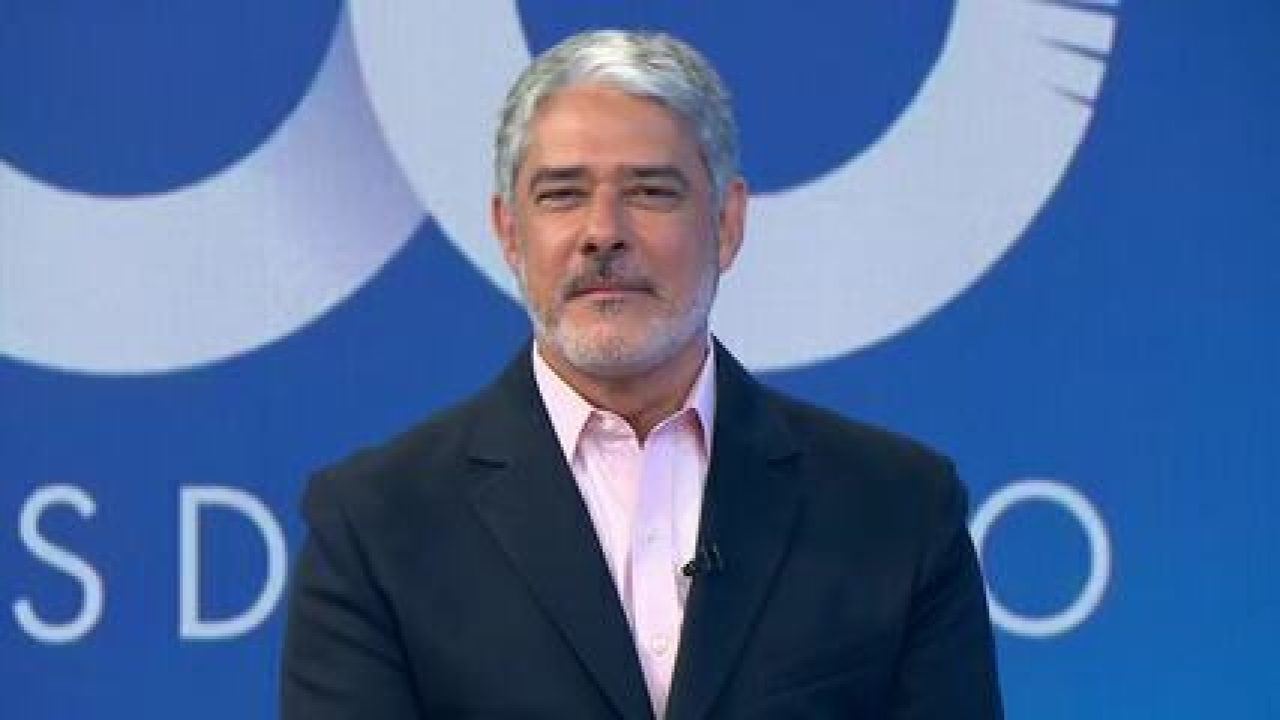 Foto de William Bonner, o apresentador do Jornal Nacional é a voz dos 100 anos do Grupo Globo