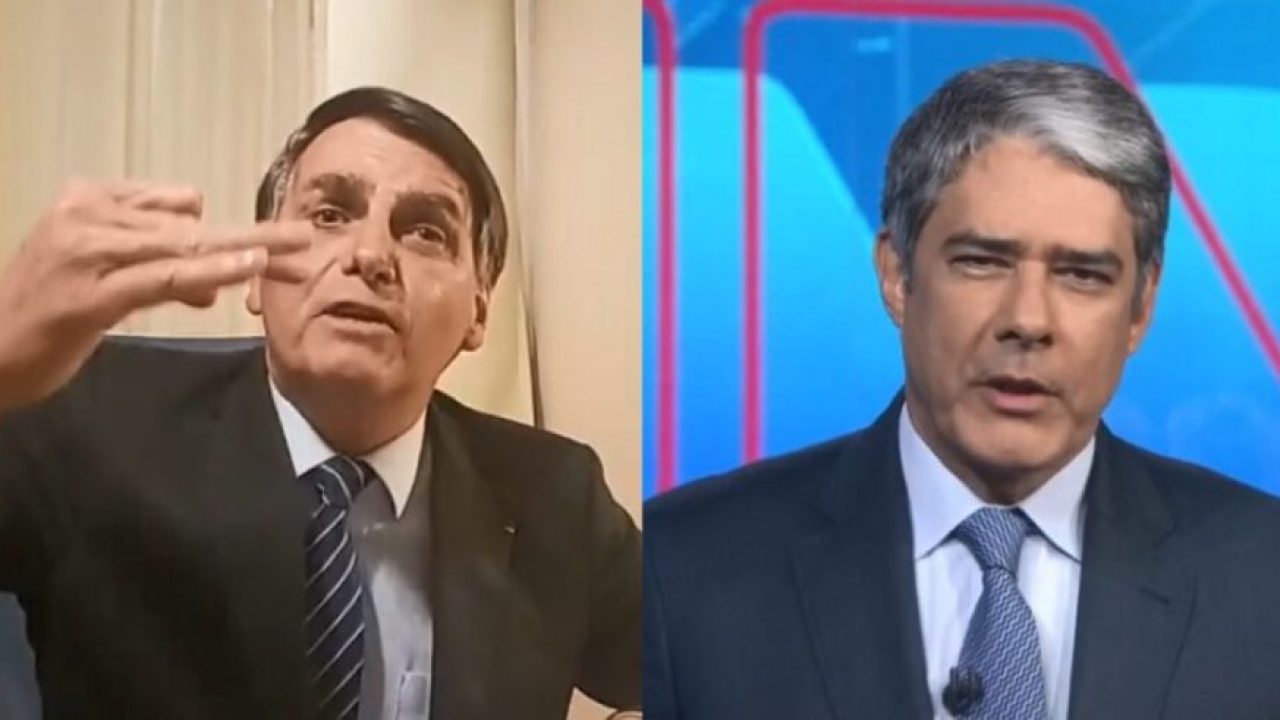 Jair Bolsonaro afirmou que a Globo mente no Jornal Nacional (foto: Montagem/Facebook/TV Globo)