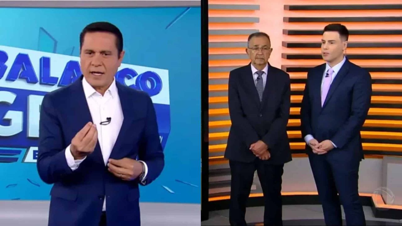 Foto de Willian Leite, Percival de Souza e Luiz Bacci